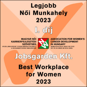 Mi a Jobsgardenben is sokat teszünk a női munkavállalók kiegyensúlyozott napjaiért, fejlődéséért így elnyertük: A Legjobb Női Munkahely 2023 I. díjat!